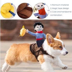 Cowboy Rider Dog Costume for Dogs / Cats / Like New /  Size Medium
